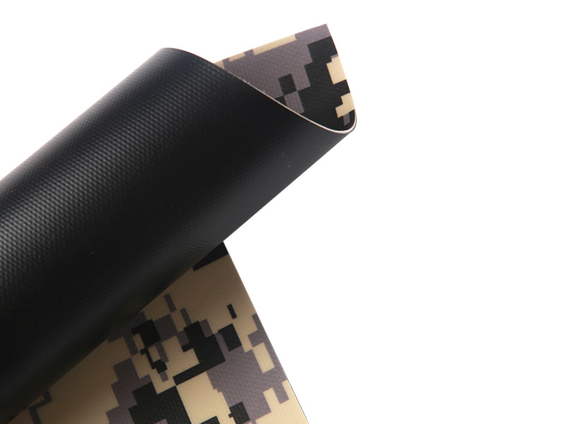 0.9 มม. 1100GSM 1000D28X26 ลายพรางเรือเป่าลม PVC Airtight Fabric